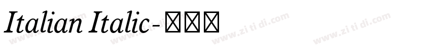 Italian Italic字体转换